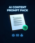 AI Content Prompt Pack - 100 Copy-and-Paste ChatGPT Prompts for Content Creators, Digital Download