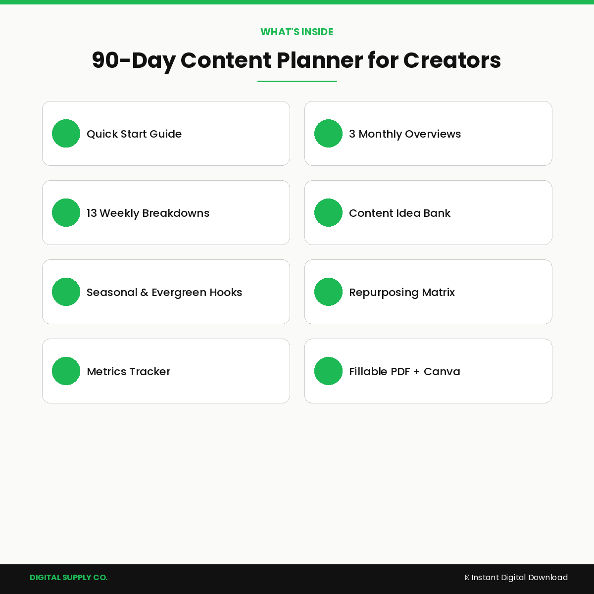 90-Day Content Planner for Creators